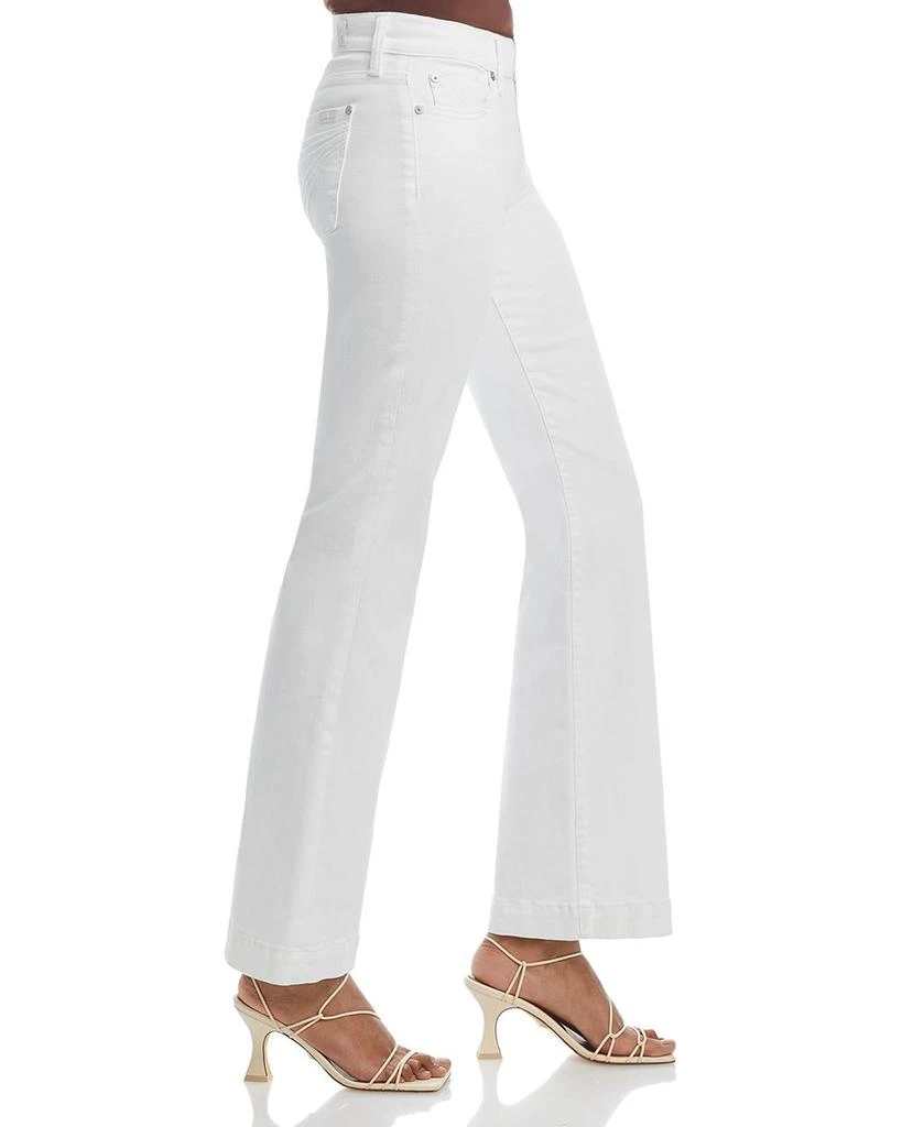 7 For All Mankind Slim Illusion Dojo High Rise Wide Leg Jeans in Luxe White 3