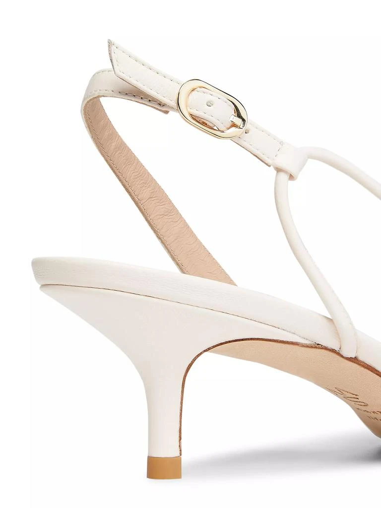 Stuart Weitzman Tully 50MM Lacquered Leather Slingback Pumps 3