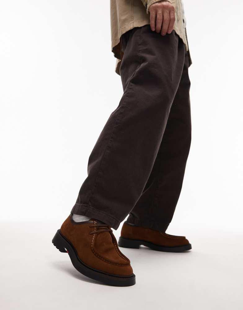 Tommy Hilfiger Tommy Hilfiger leather suede comfort derby shoes in brown