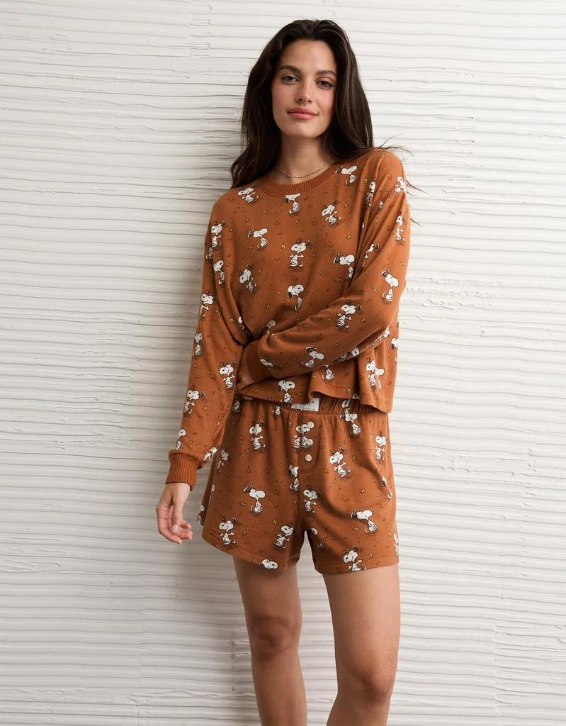 AE AE Luxe Plush Snoopy Halloween PJ Set 4