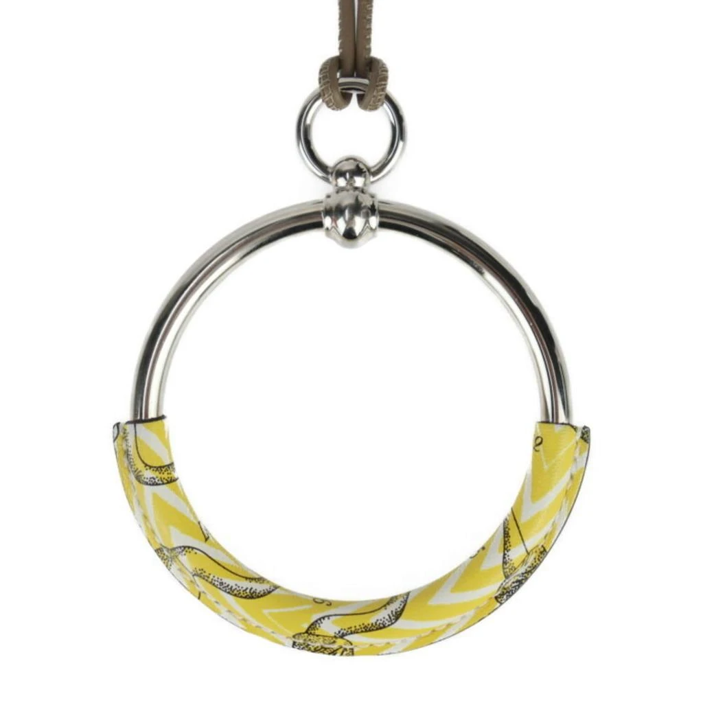 Hermes yellow Metal Swift Leather Necklace (Pre-Owned) 2