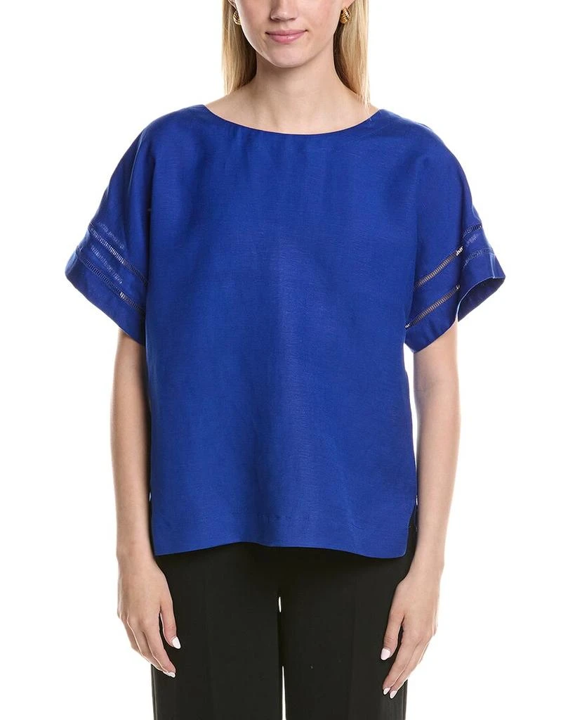 Anne Klein Linen-Blend Boxy Top 1