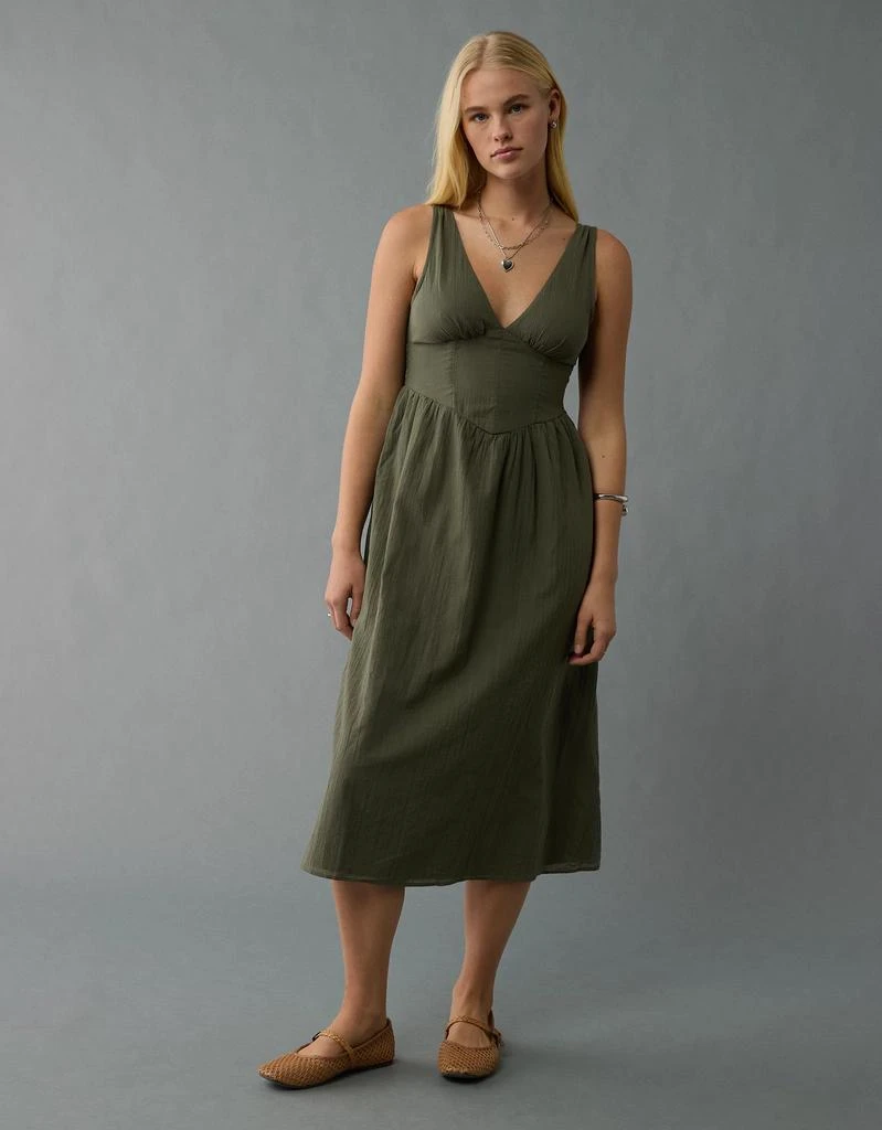 AE AE V-Neck Corset Midi Dress 1