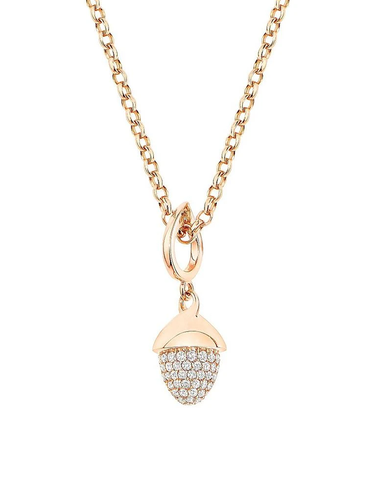 Tamara Comolli Mikado Flamenco 18K Rose Gold & Diamond Pavé Acorn Pendant 1