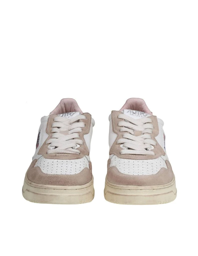 Autry Sneakers In White And Pink Leather 2