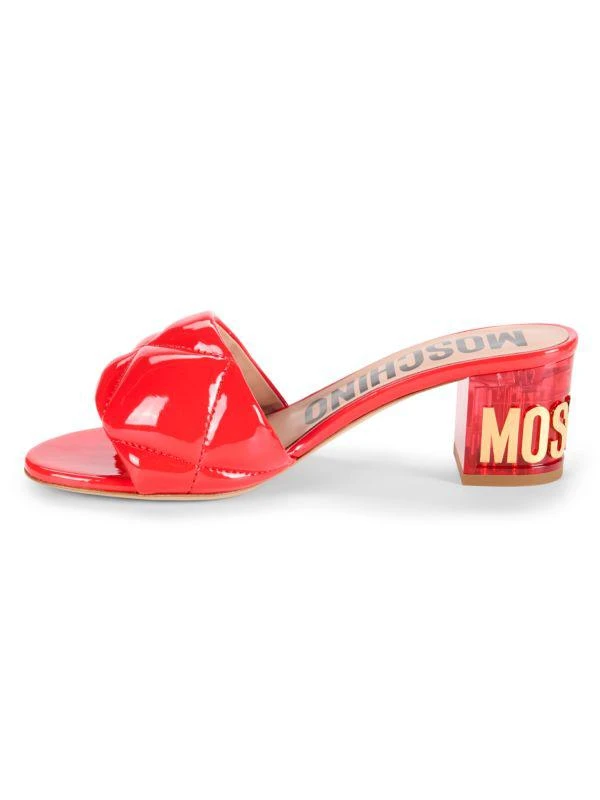 Moschino Couture! Quilted Patent Leather Sandals 4