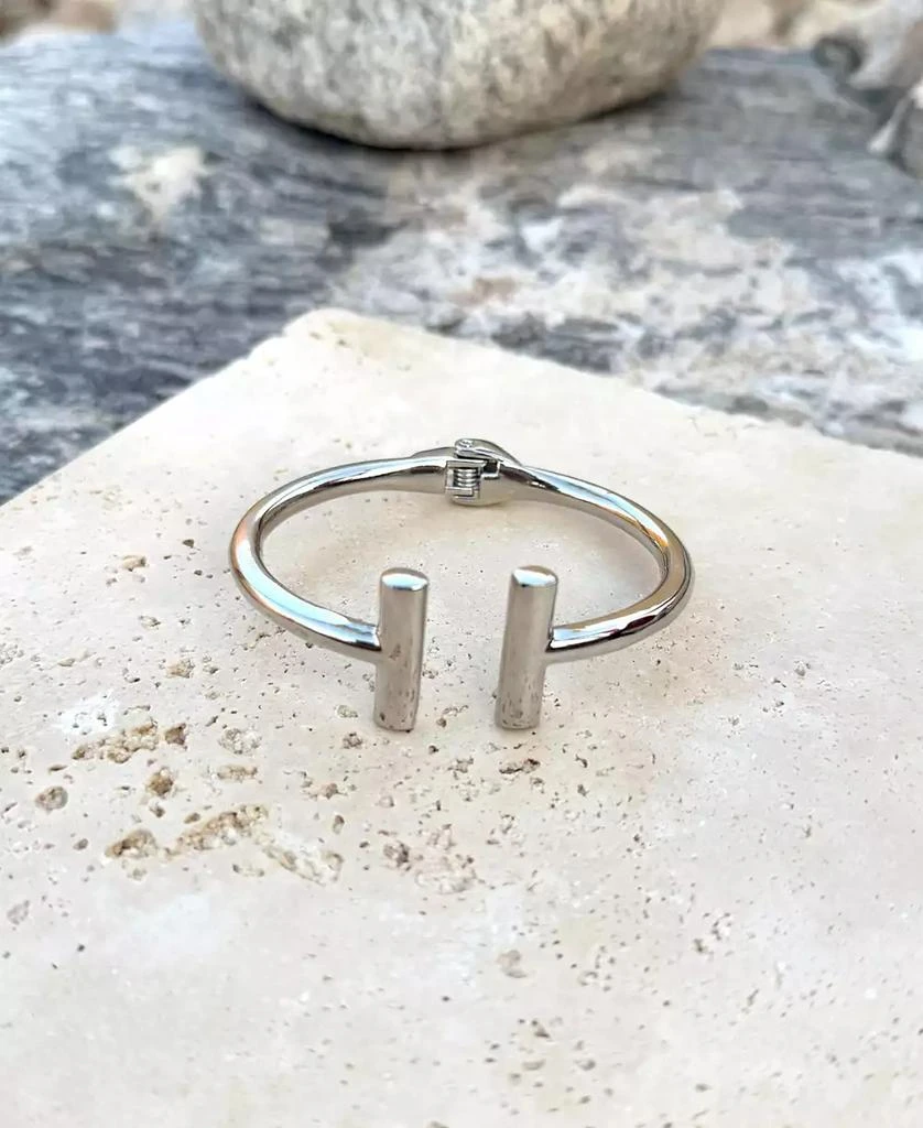 ADORNIA Metal-tone Bar Cuff Bracelet 3