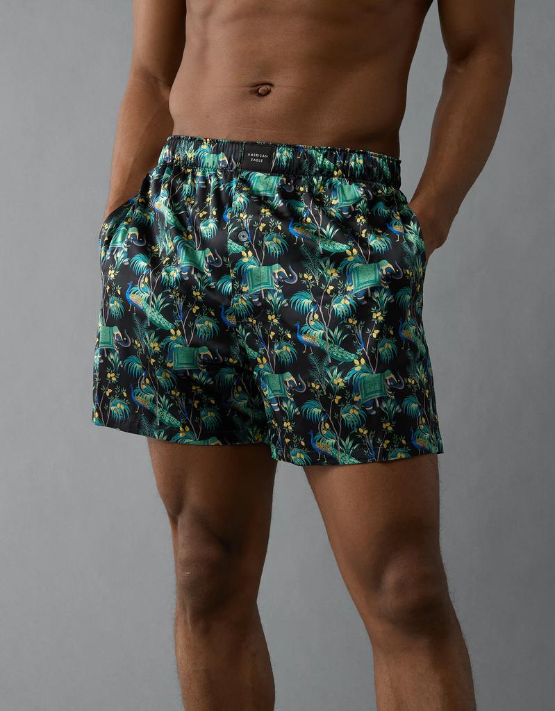 AE AEO Men's Elephant Tapestry Satin Pocket Boxer Short