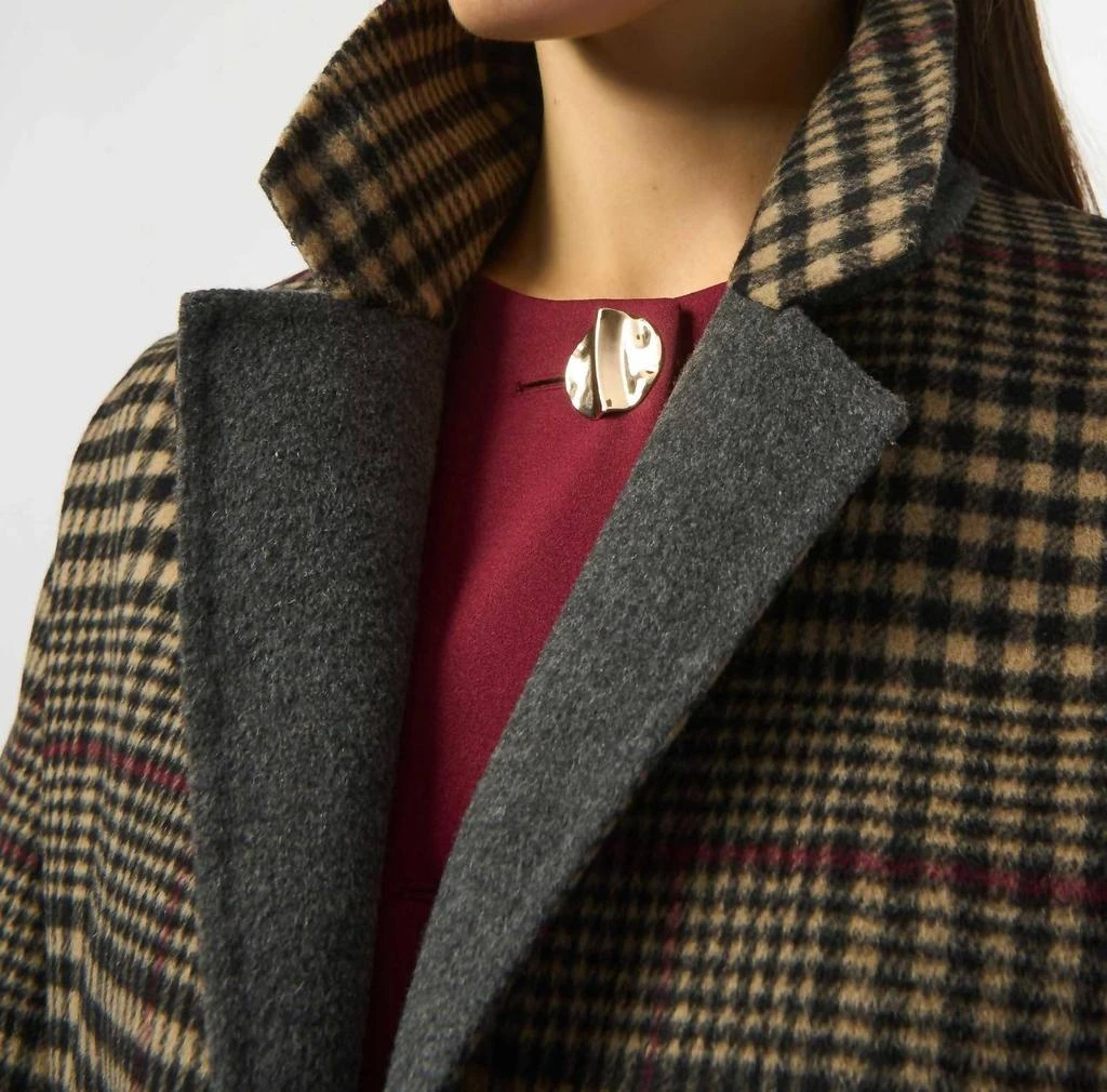 JOSEPH RIBKOFF Joseph Ribkoff - Plaid Long Overcoat 5