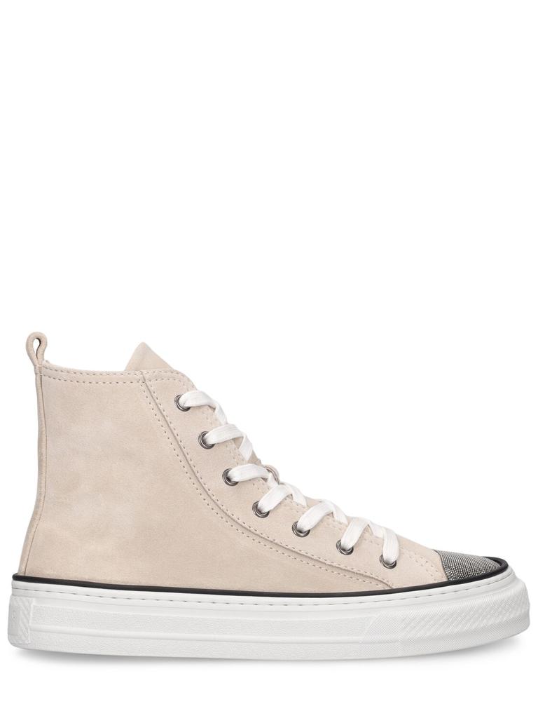 BRUNELLO CUCINELLI 20mm Suede High Top Sneakers