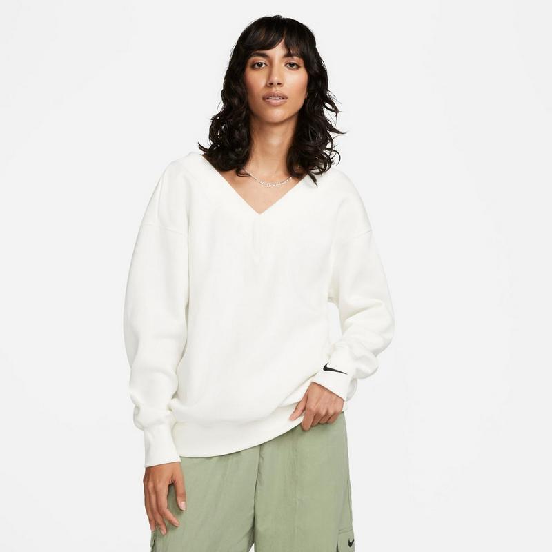 NIKE Women
s Nike Sportswear Phoenix Fleece Oversized V-Neck Sweatshirt