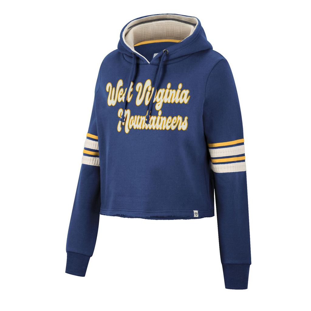 Colosseum Colosseum West Virginia Retro Cropped Pullover Hoodie - Women's