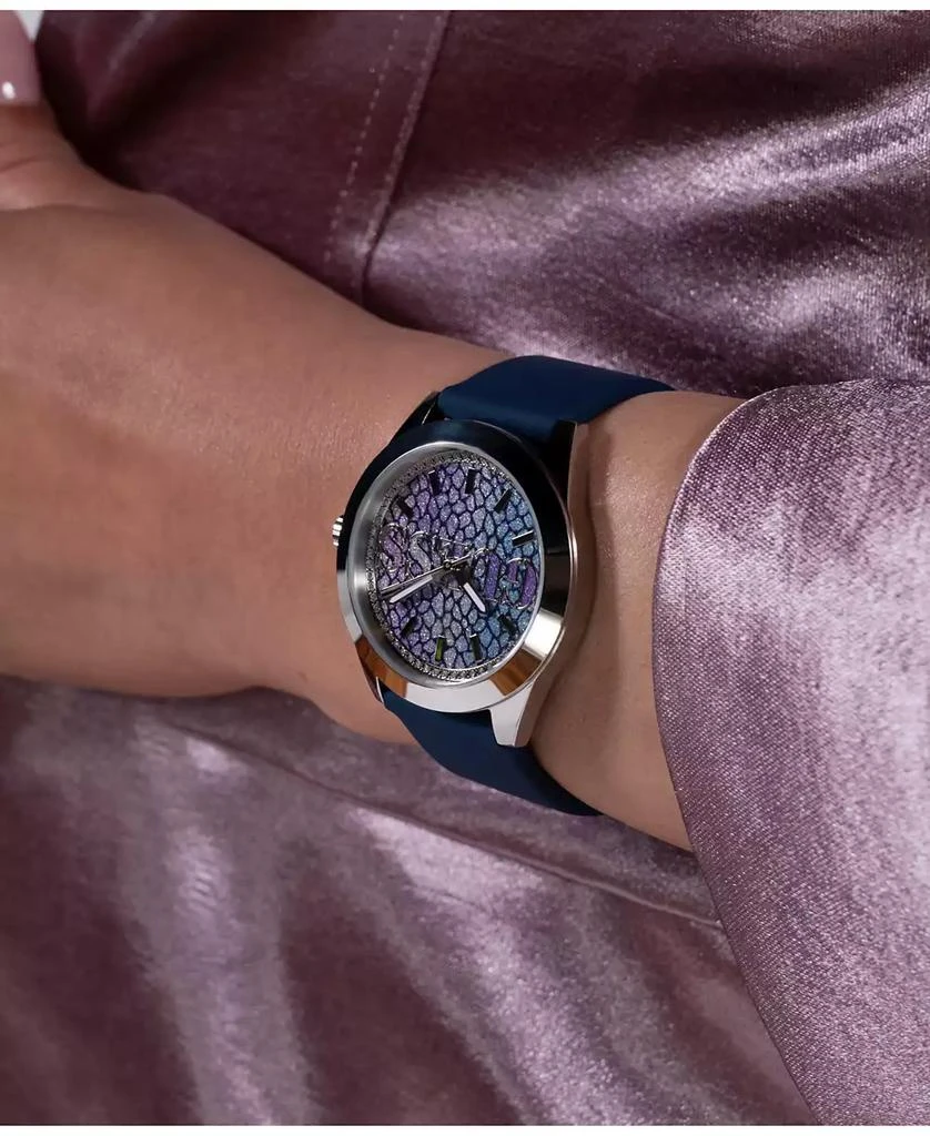 GUESS Women's Analog Blue Silicone Watch 36mm 8