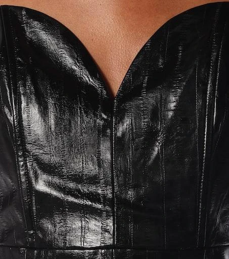 ROTATE Birger Christensen Irina faux leather midi dress 4