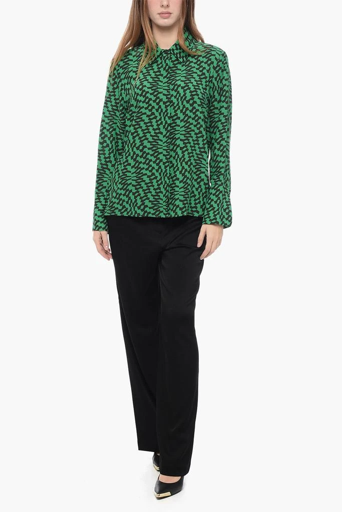 ATTIC AND BARN Attic And Barn Two-Tone Silk Blend HELENA Blouse 4