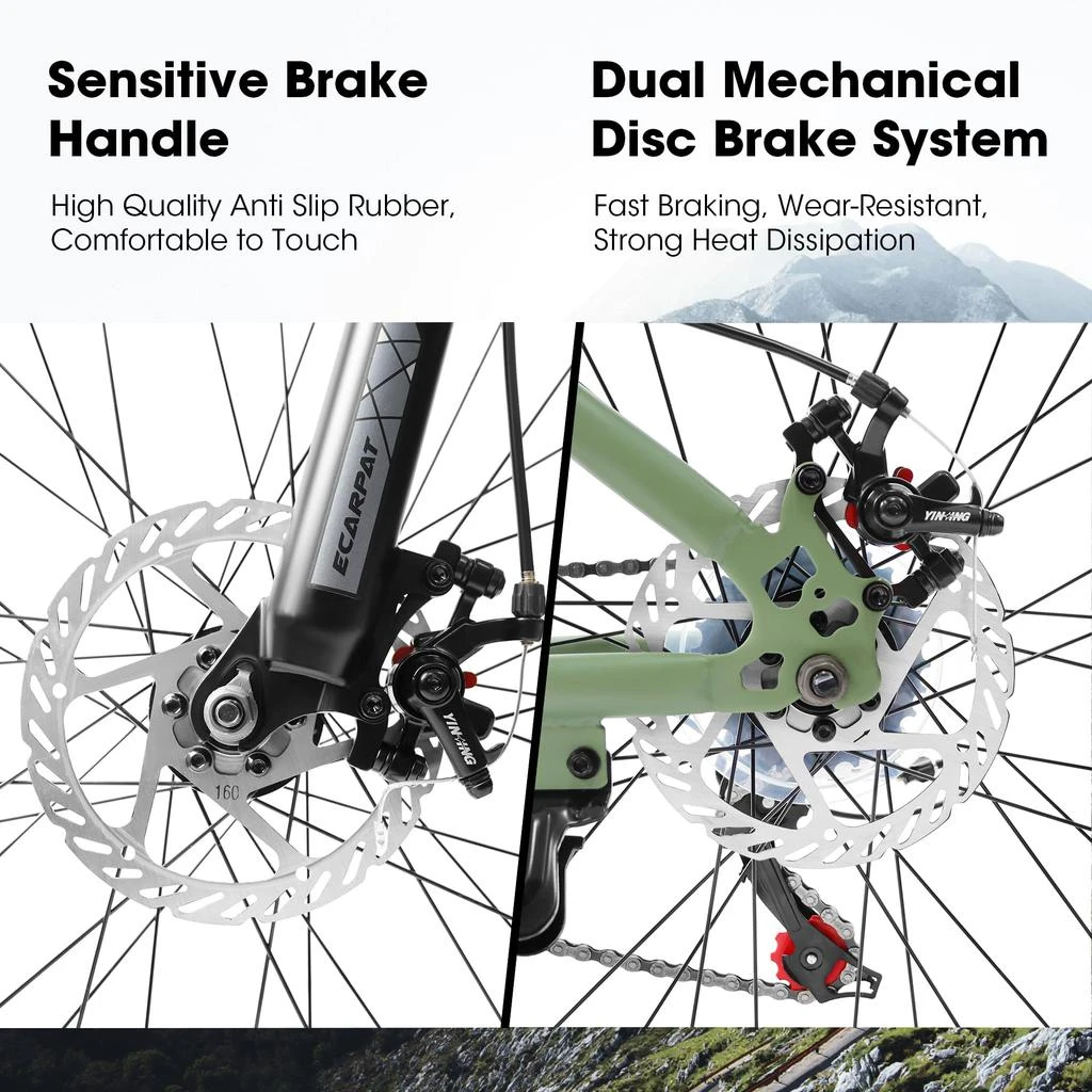 Streamdale Furniture Streamdale 27.5" Mountain Bike with 21-speeds, Disc Brakes & Thumb Shifter 5