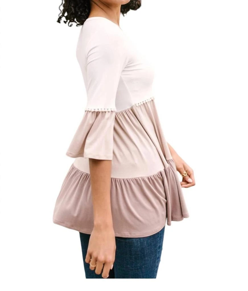 Celeste The Fanciful Flowing Top In Mocha 3