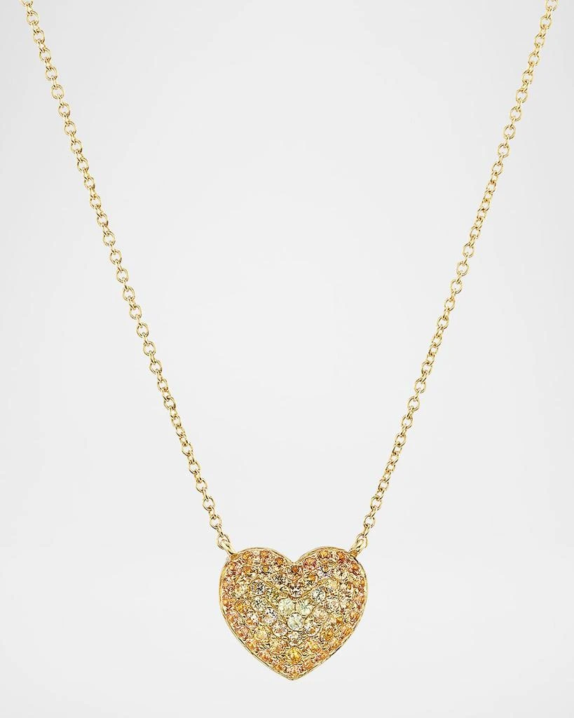 Emily P. Wheeler Lucy Ombré Heart Sapphire Necklace in 18K Yellow Gold, 16" 1