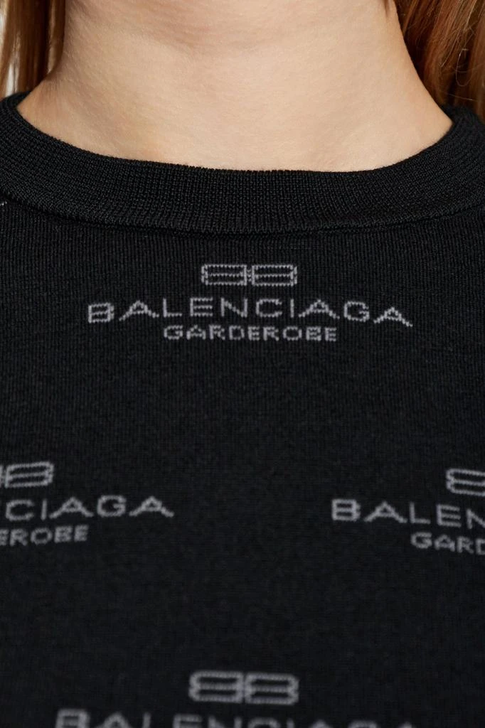 Balenciaga Balenciaga Logo Intarsia Knit Sweater 4