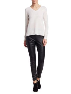 Saks Fifth Avenue COLLECTION Featherweight Cashmere V-Neck Sweater 6