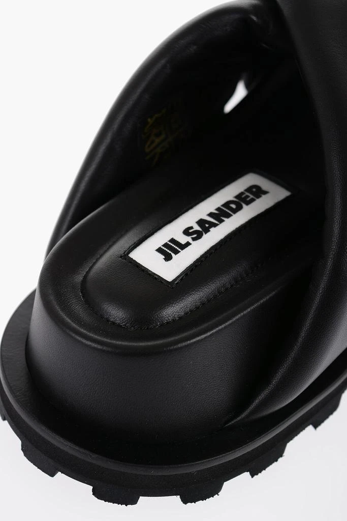 Jil Sander Jil Sander Criss Cross Designed Leather Sandals with Carrion Sole 5