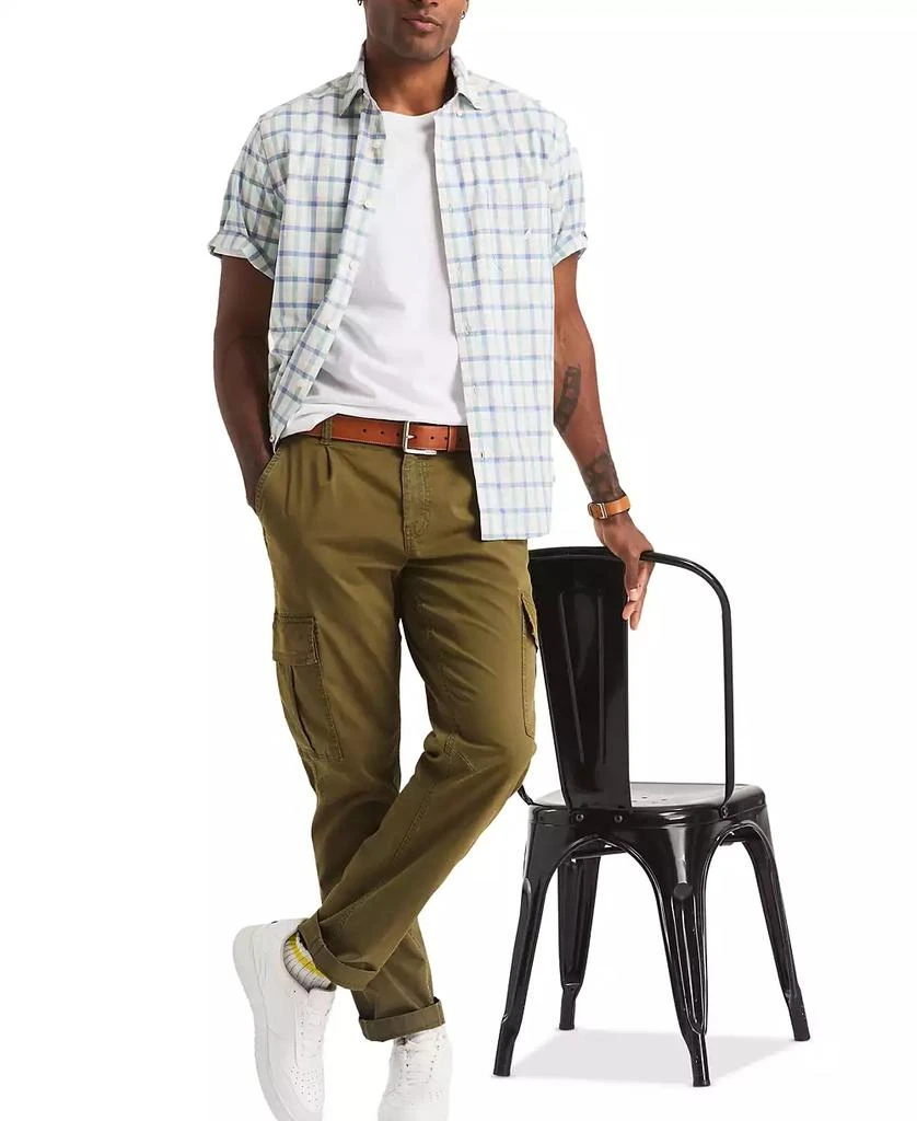 Nautica Men's Short Sleeve Button-Front Plaid Shirt 4