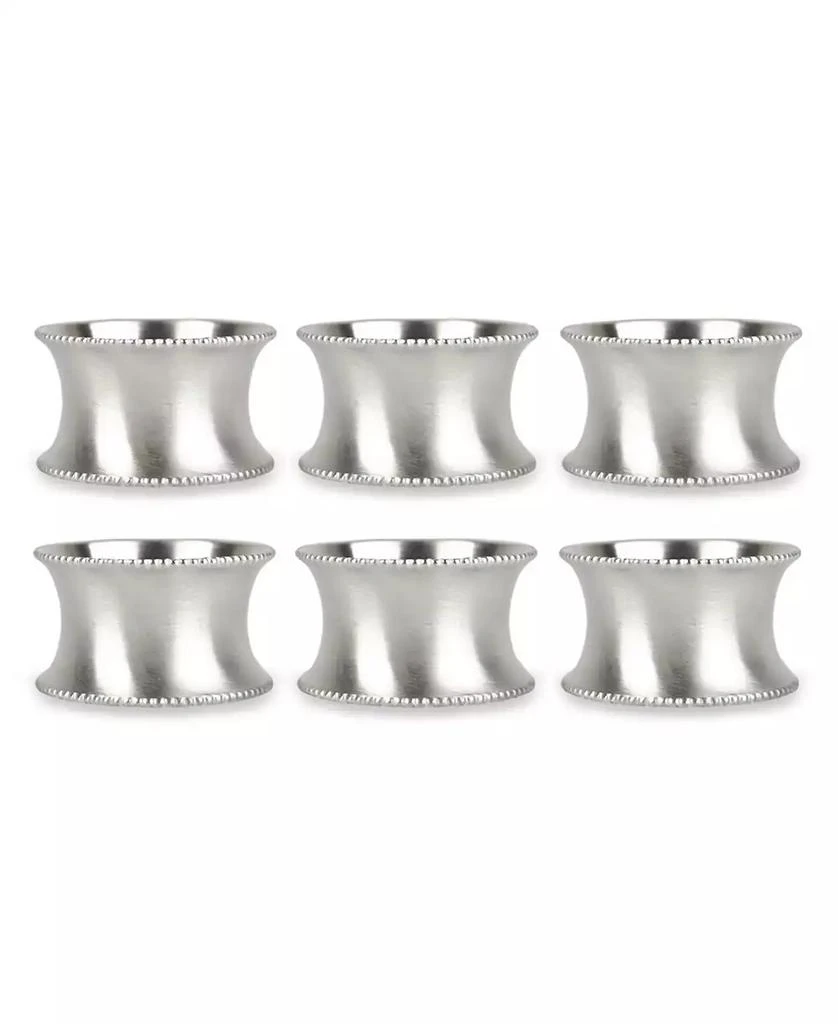 Design Imports Beaded Napkin Ring, Set of 6 1