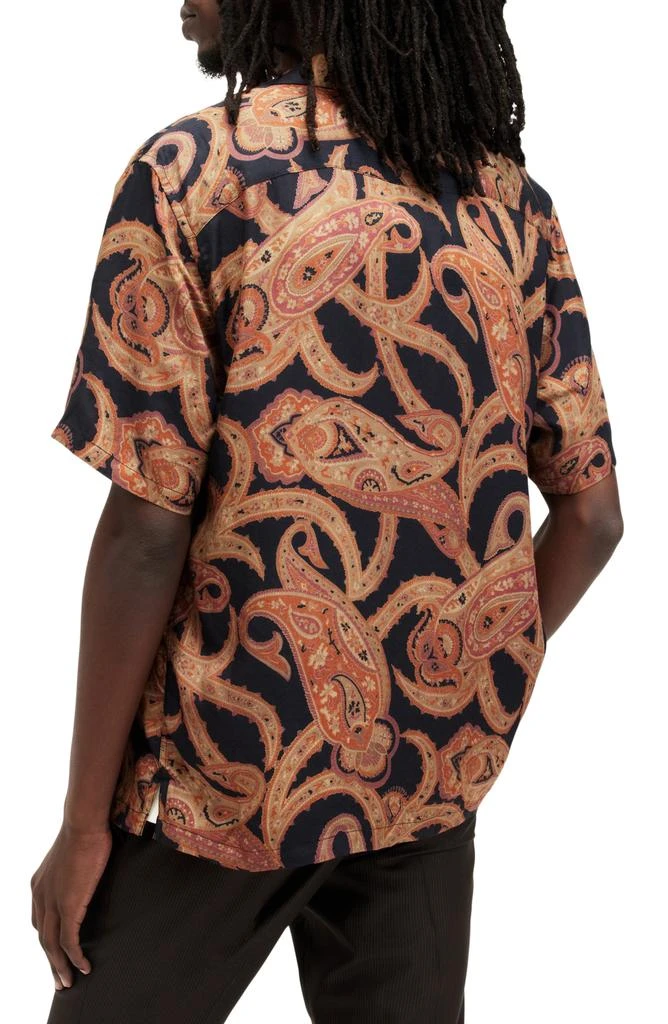 ALL SAINTS Morganza Paisley Camp Shirt 2