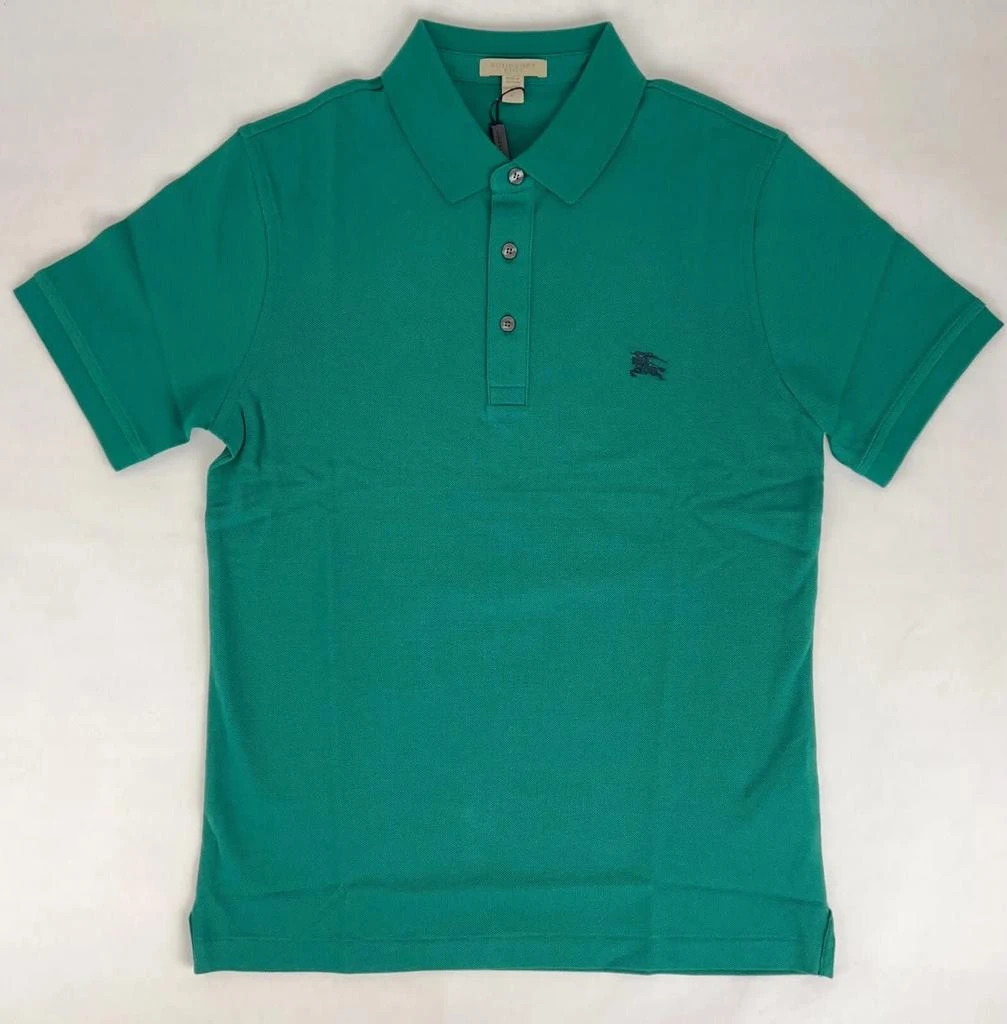 Burberry Men
s Cotton Embroide Logo Polo Shirt Check Detail