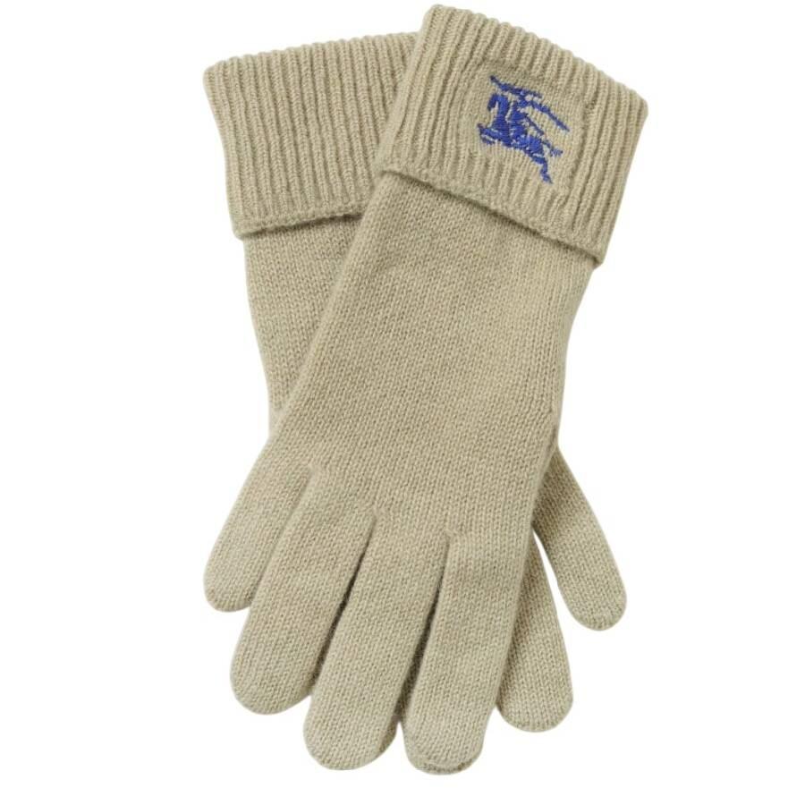 Burberry Ribbed Cuffs Cashmere Gloves