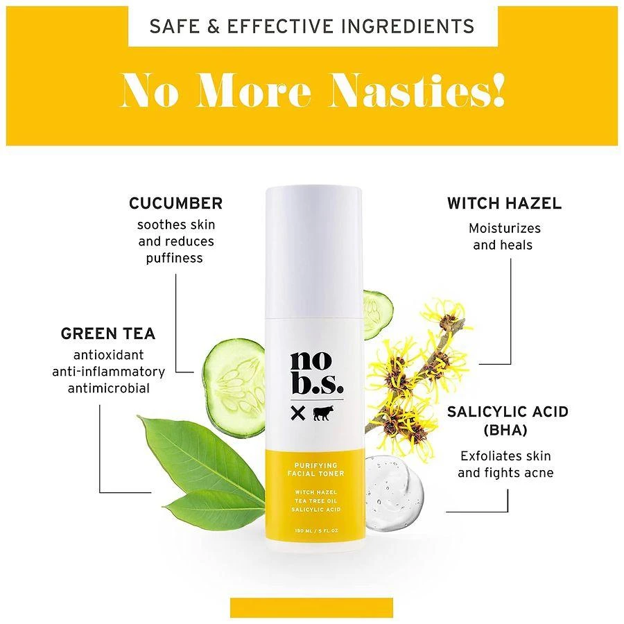 No B.S. Exfoliating Facial Toner - Salicylic Acid & Pore Minimizer 5