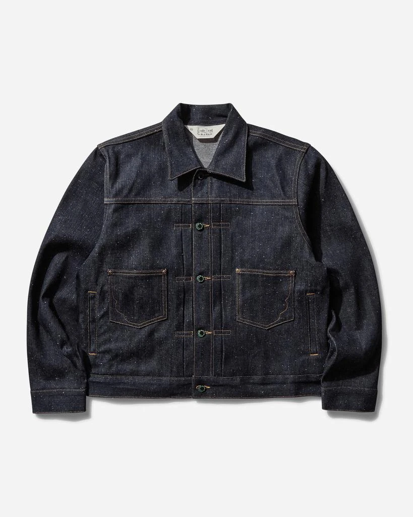 Brain Dead Men's Cropped Denim Trucker Jacket Indigo 1