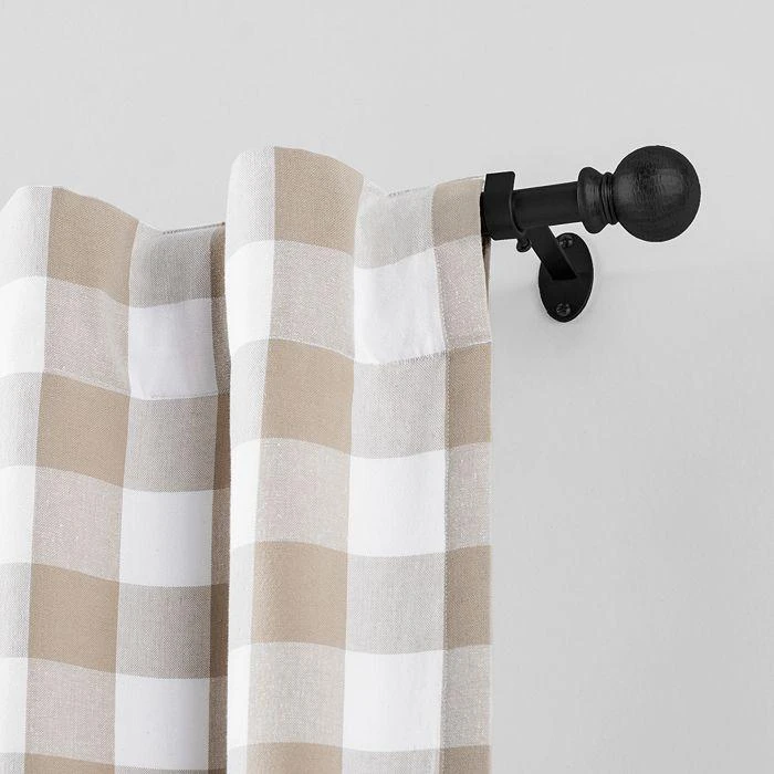 Elrene Home Fashions Farmhouse Ball Single Curtain Rod, 86"-120" 2