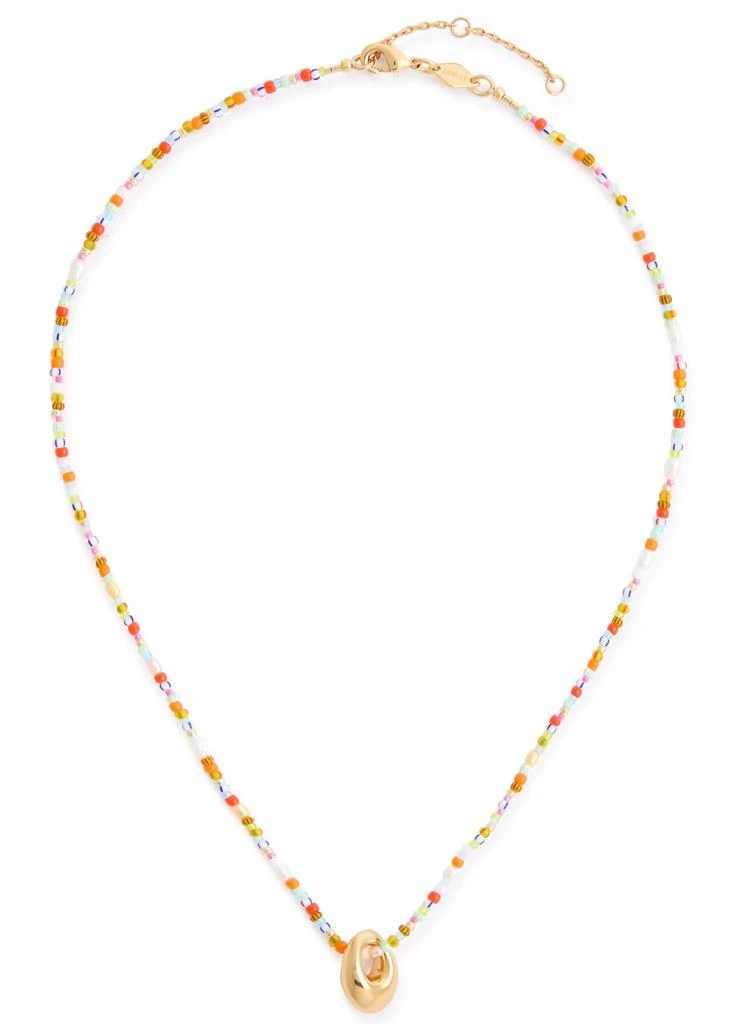 Anni Lu Piccolo 18kt gold-plated beaded necklace 3