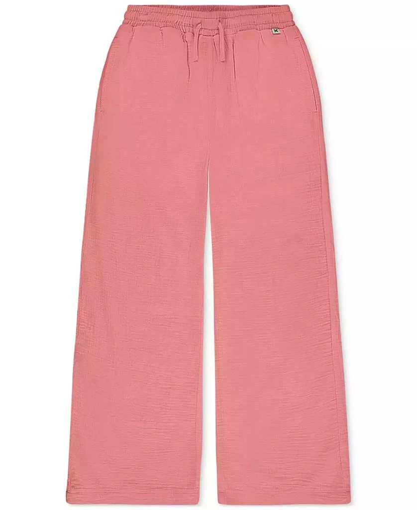 Hurley Big Girls Cotton Crinkle Gauze Woven Beach Pants 1