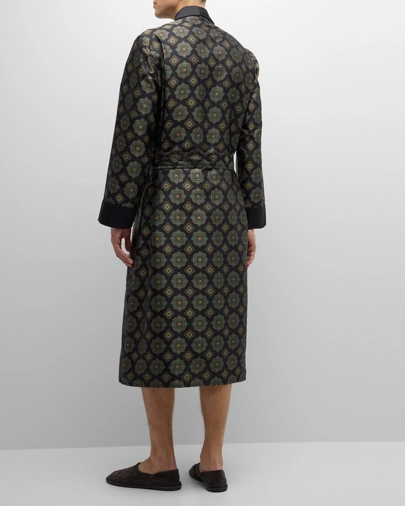 Derek Rose Men's Verona Silk Jacquard Robe 4