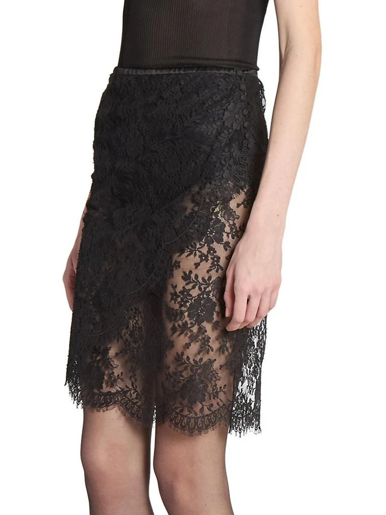 Yves Saint Laurent Wrap Pencil Skirt in Lace 5