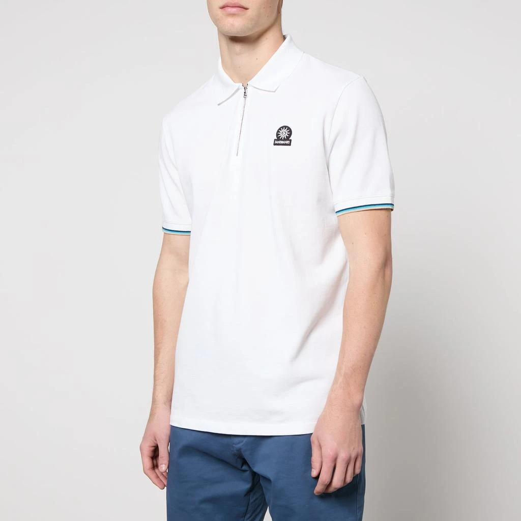 Sandbanks Sandbanks Organic Cotton-Piqué Zipped Polo Shirt 1