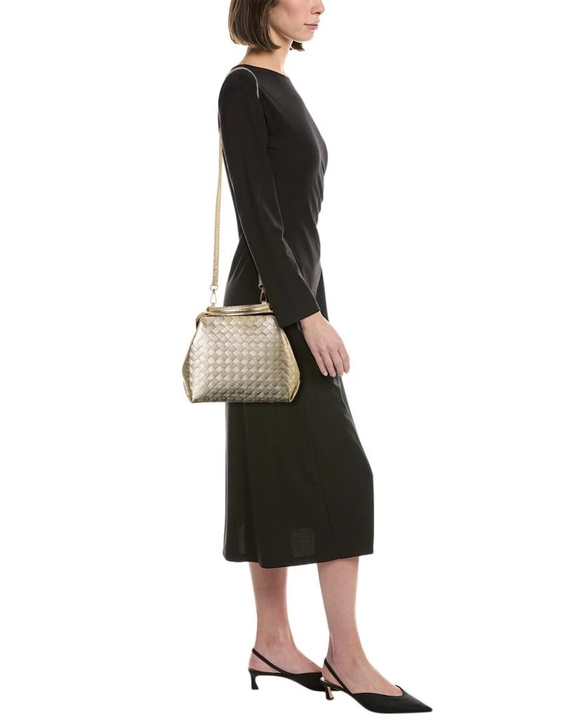 Persaman New York Estelle Kisslock Leather Satchel 4