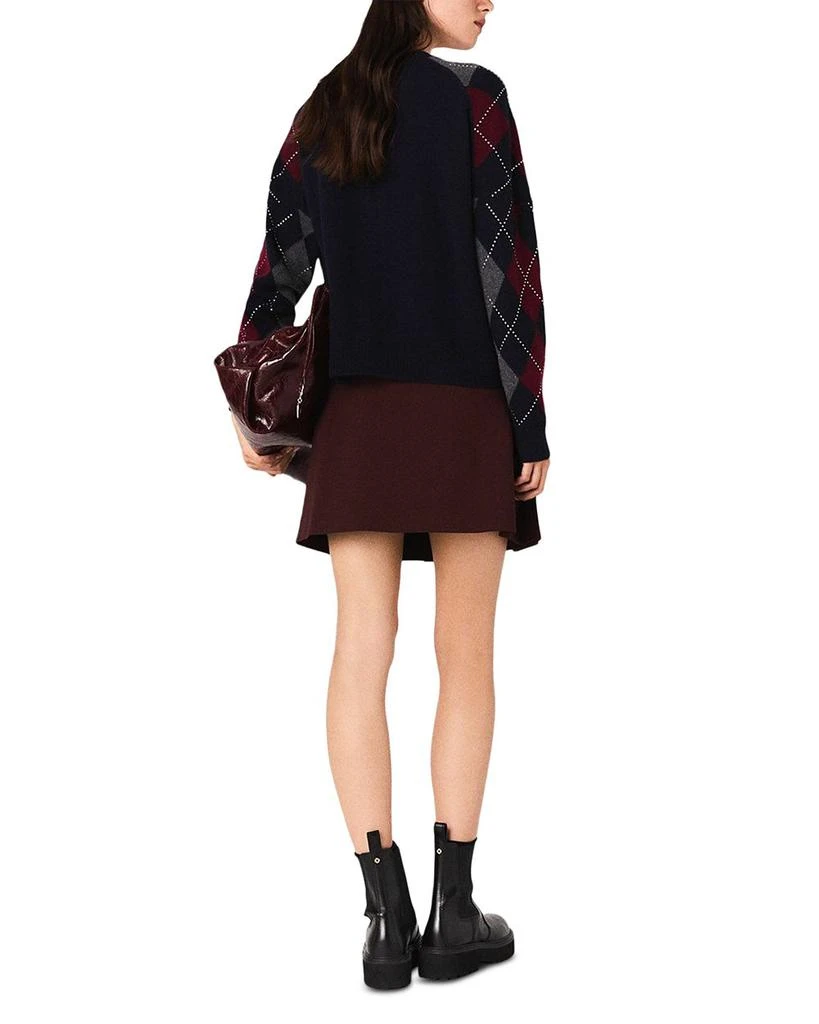 Maje Wool Rhinestone Cardigan 3