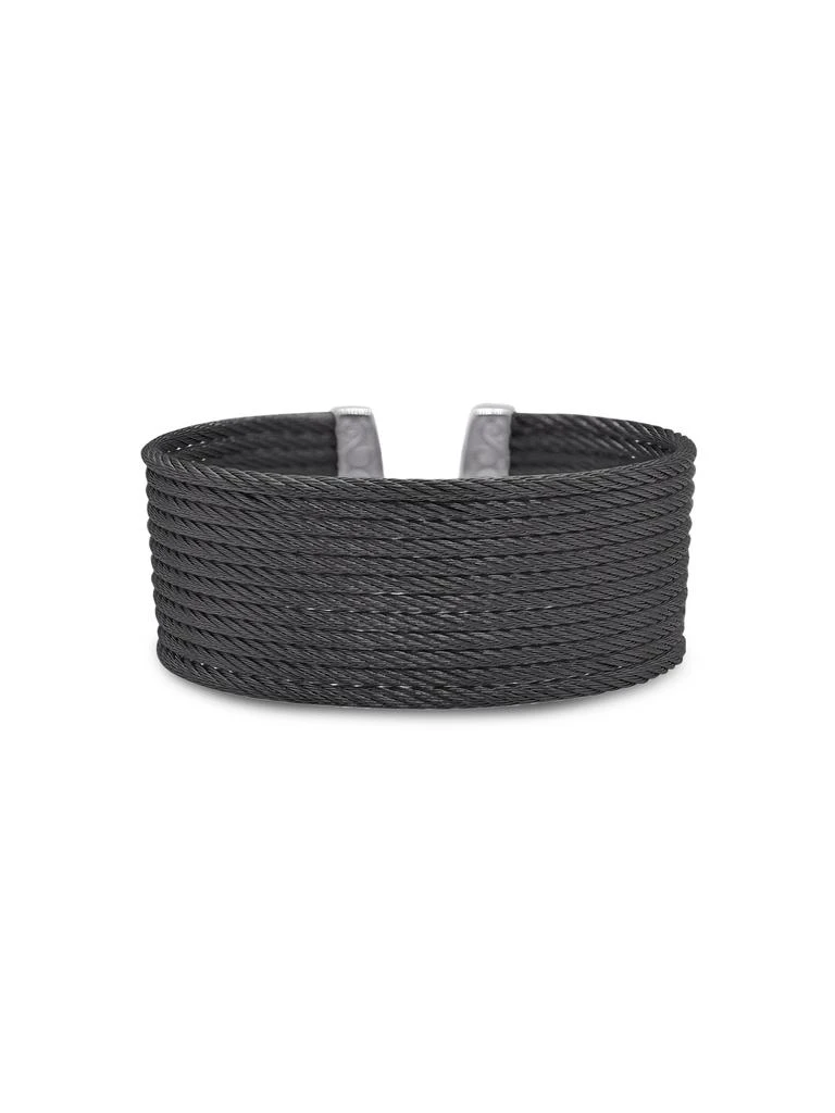 ALOR Essential Cuffs Black Stainless Steel Cable Bracelet 1