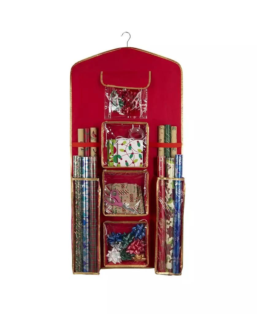 Simplify 8 Compartment Hanging Holiday Gift Wrap Organizer 3