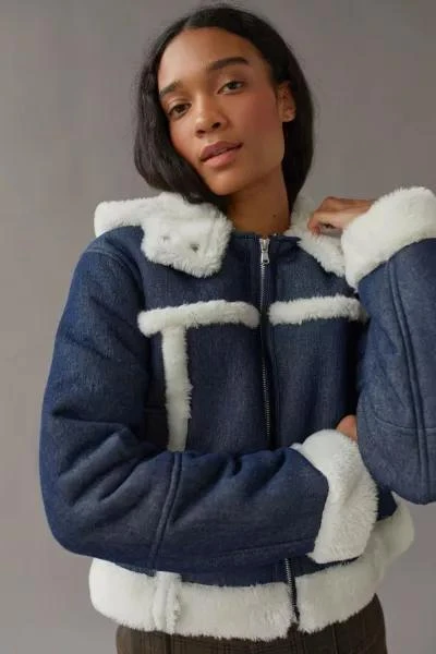 Urban Outfitters UO Roselyn Faux Shearling Jacket 1