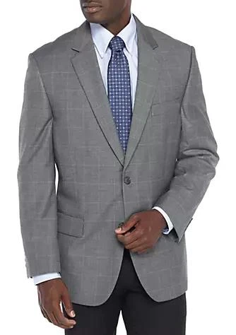 Saddlebred® Windowpane Stretch Suit Coat 1