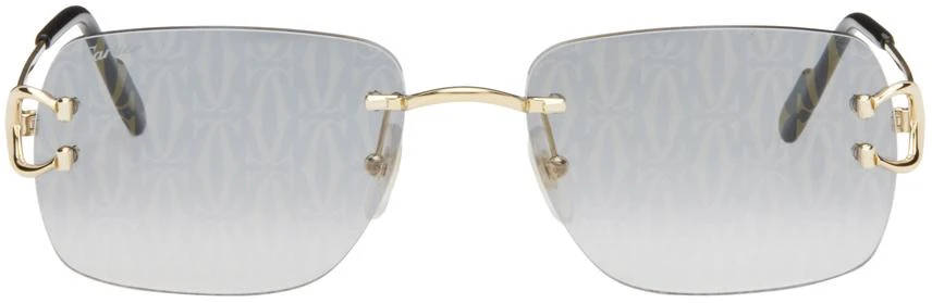 Cartier Gold Rimless Sunglasses 1