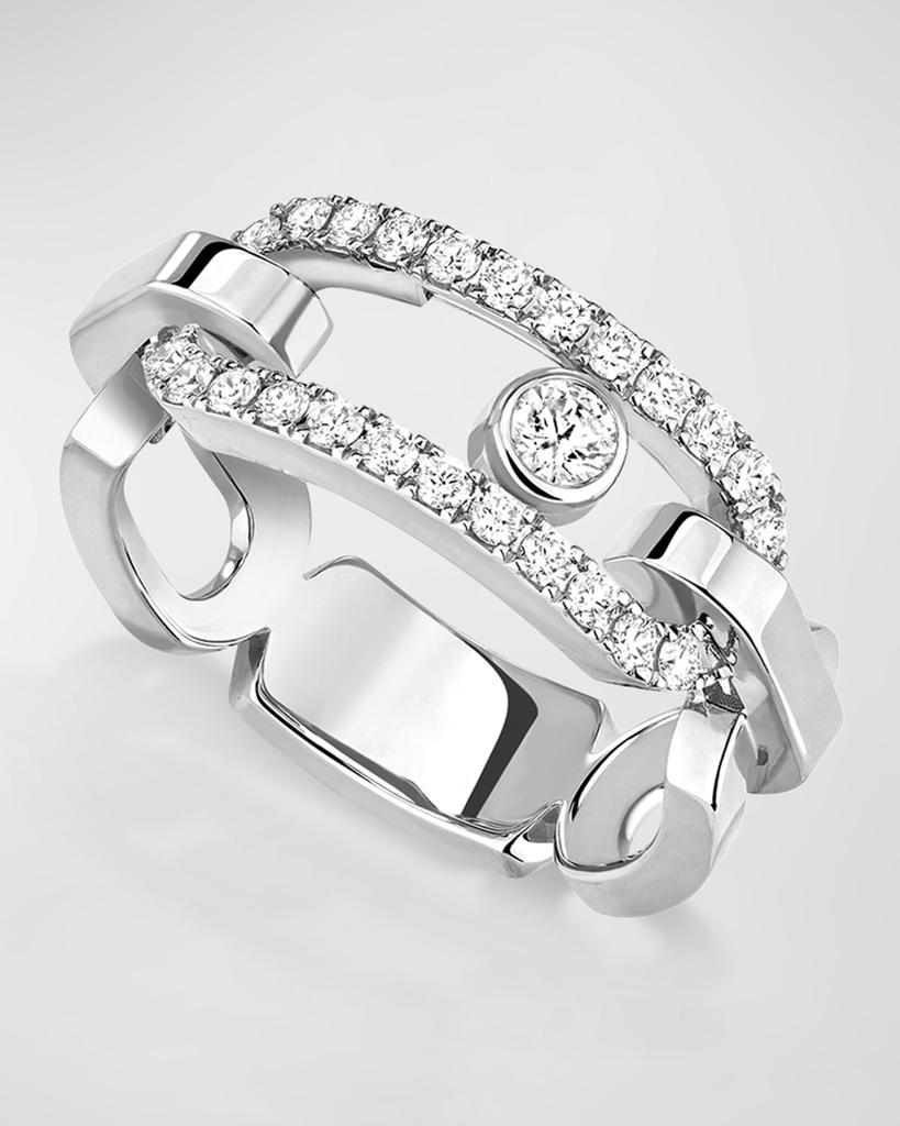 Messika Move Link 18K White Gold Diamond Ring
