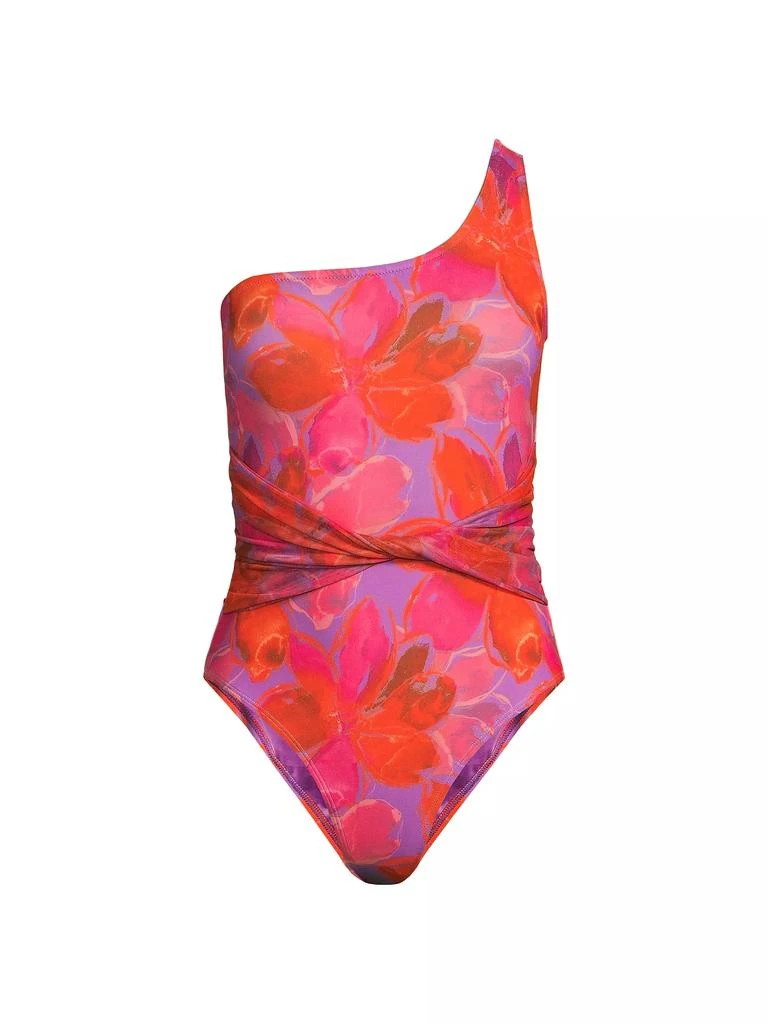 Hutch Rowen Floral One-Shoulder One-Piece Swimsuit 1