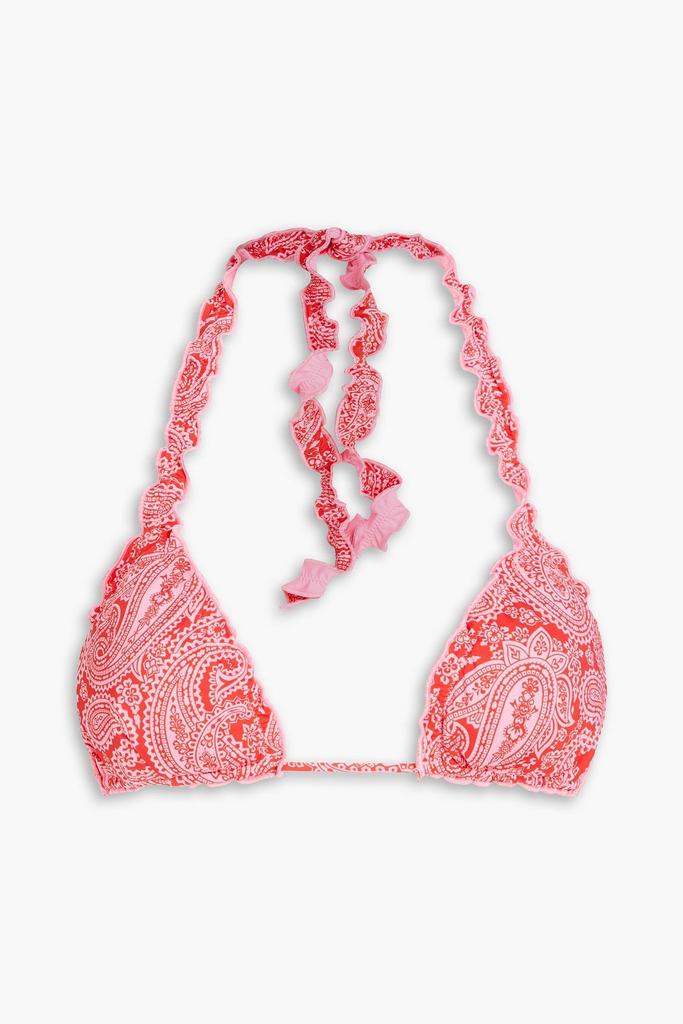 Heidi Klein Tangier paisley-print triangle bikini top