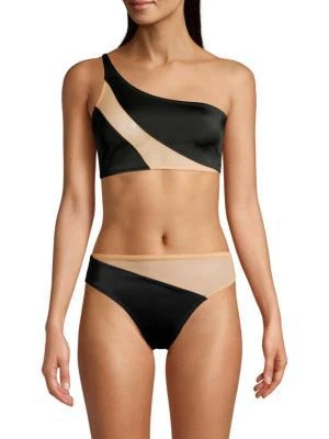 Norma Kamali Snake Mesh Bikini Top