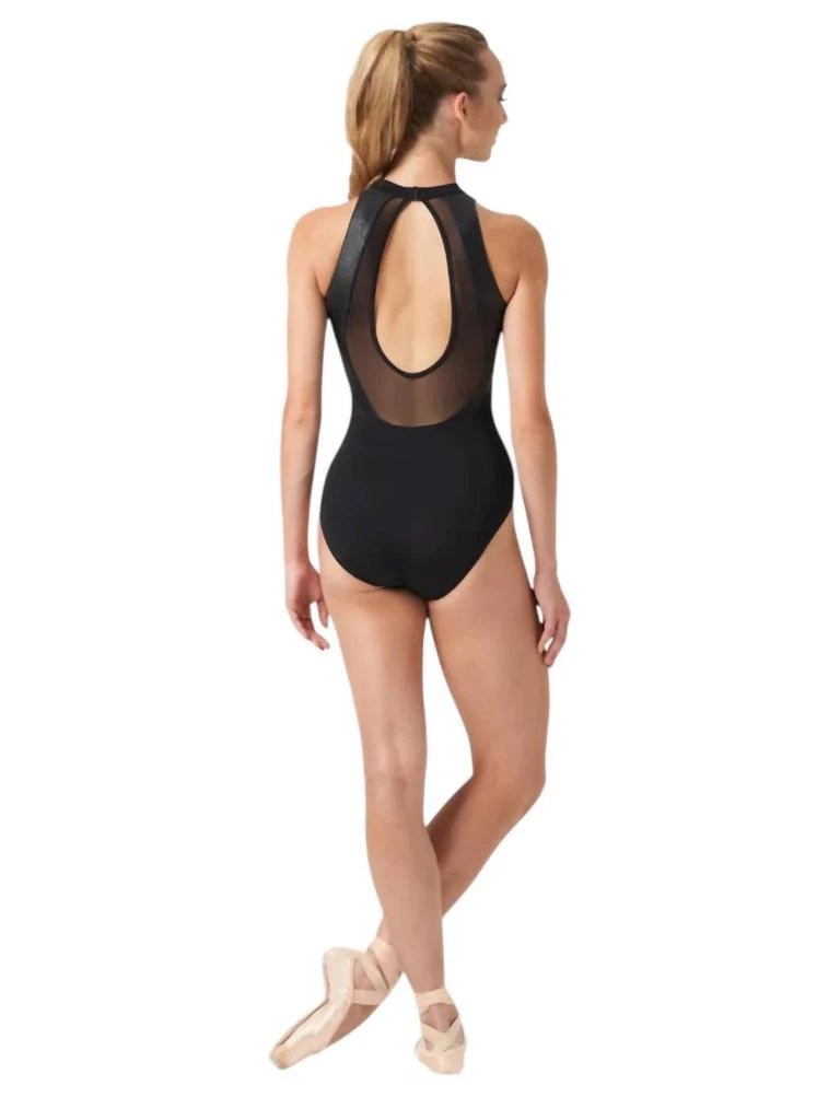 Bloch Bloch - Arya Open Back Leather Look Leotard 3